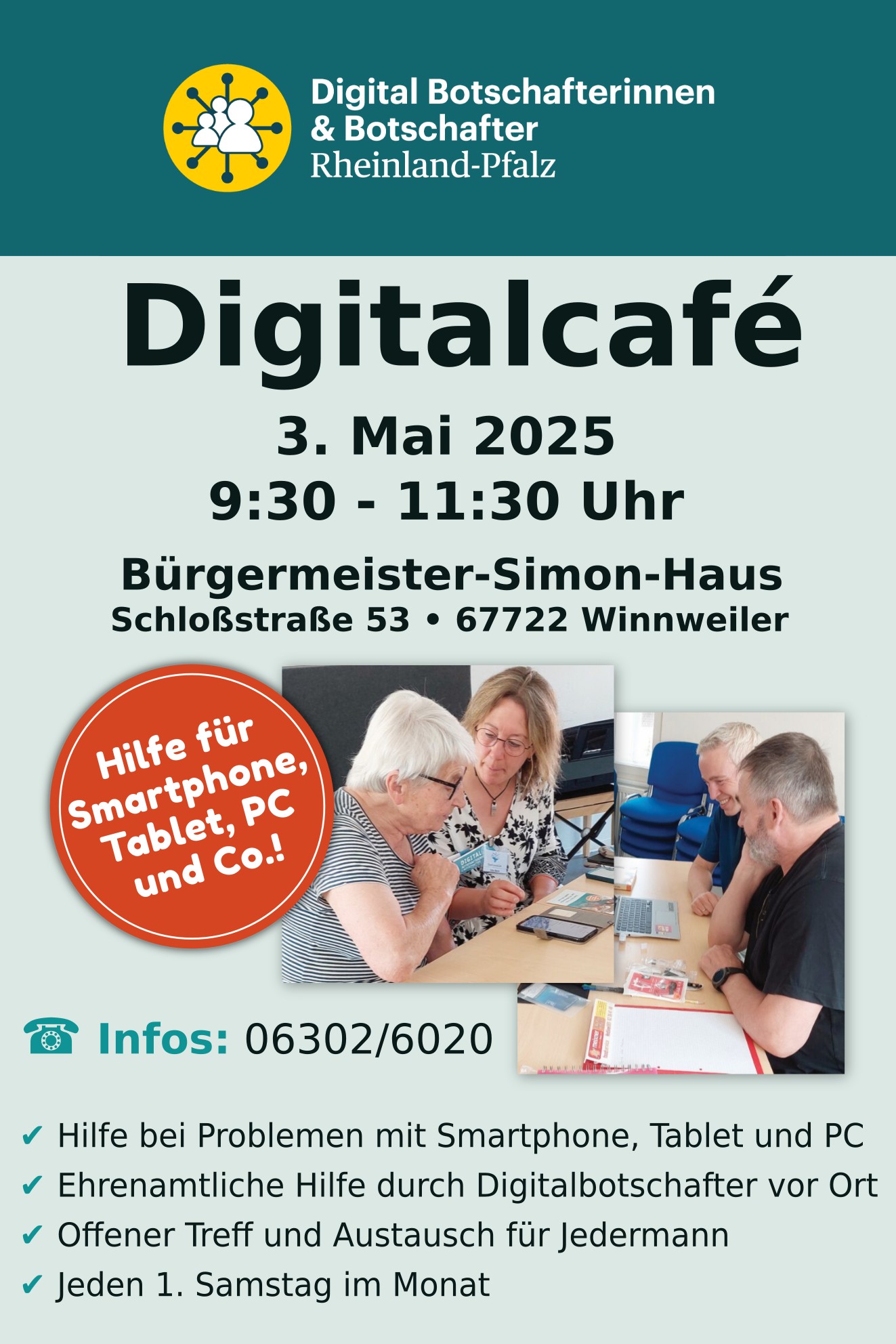 Einladung zum Digitalcafe in Winnweiler